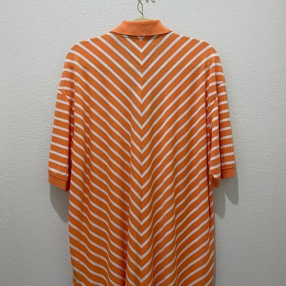 TOMMY HILFIGER POLO SHIRT XL ORANGE DIAGONAL STRIPE VERY UNIQUE SHIRT - Picture 13 of 16